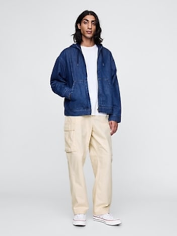Herringbone Utility Cargo Pants