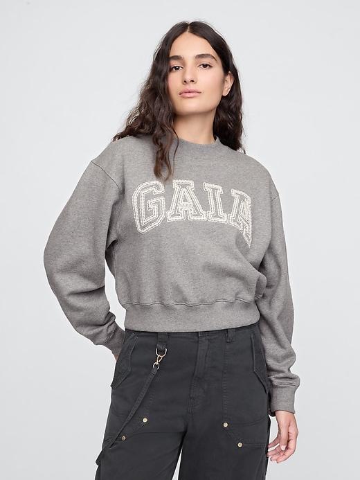 Image number 1 showing, Gap x Cult Gaia Cropped Logo Sweatshirt