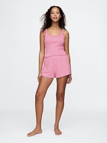 Mini Rib Relaxed PJ Shorts