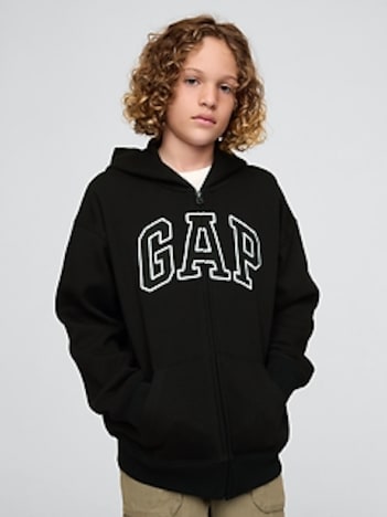 Kids Vintage Soft  Logo Zip Hoodie