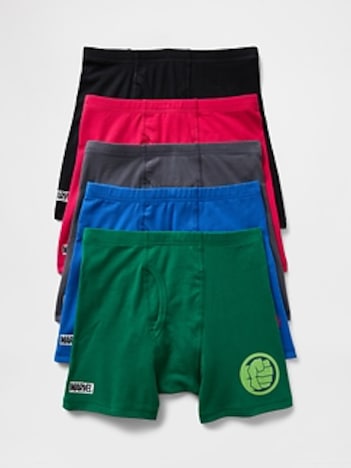 Kids Organic Cotton Marvel Boxer Briefs (5-Pack)