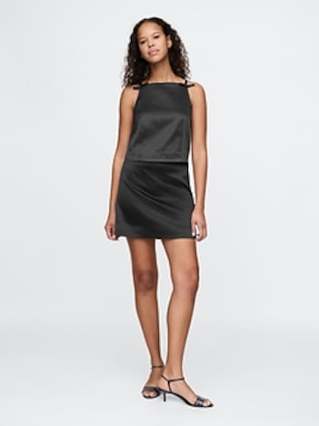 Satin Mini Skirt