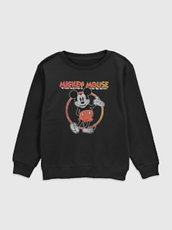 Kids Mickey And Friends Retro Mickey Graphic Crew Neck Sweatshirt