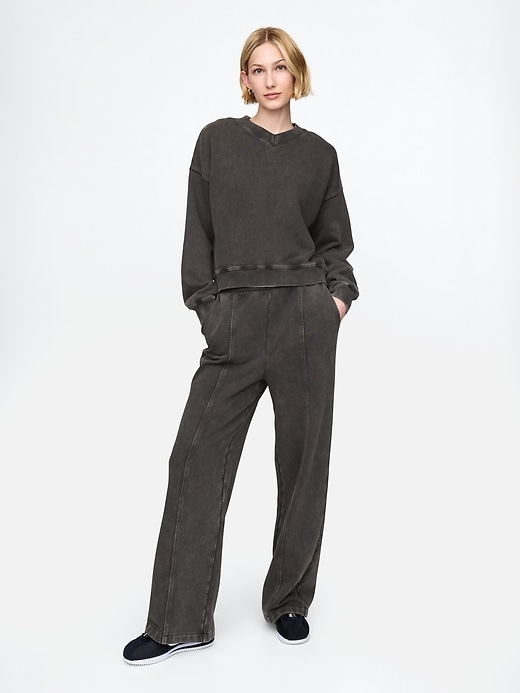 Image number 1 showing, Heavyweight French Terry Seamed Straight Sweatpants
