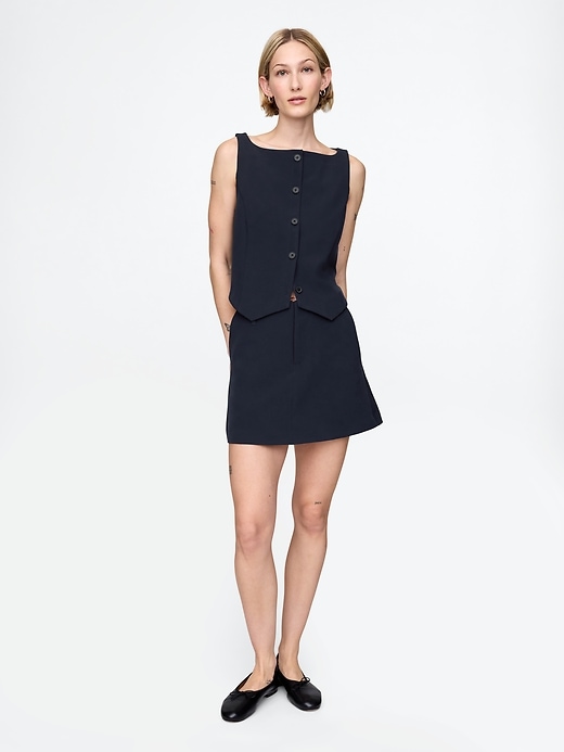 Image number 3 showing, BiStretch Boatneck Crop Vest