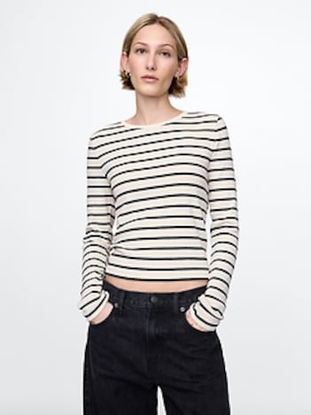 Modern Rib Cropped T-Shirt