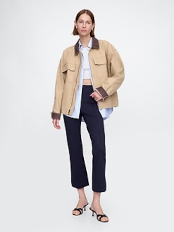 High Rise Ponte Crop Kick Pants