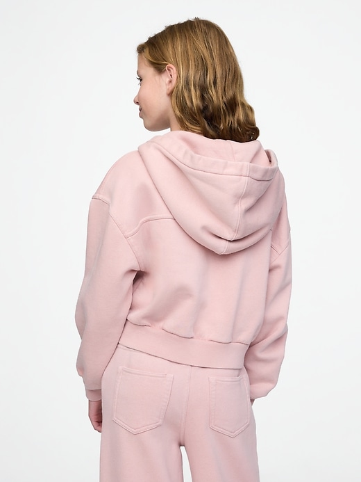 Image number 2 showing, Kids VintageSoft Crop Zip Hoodie