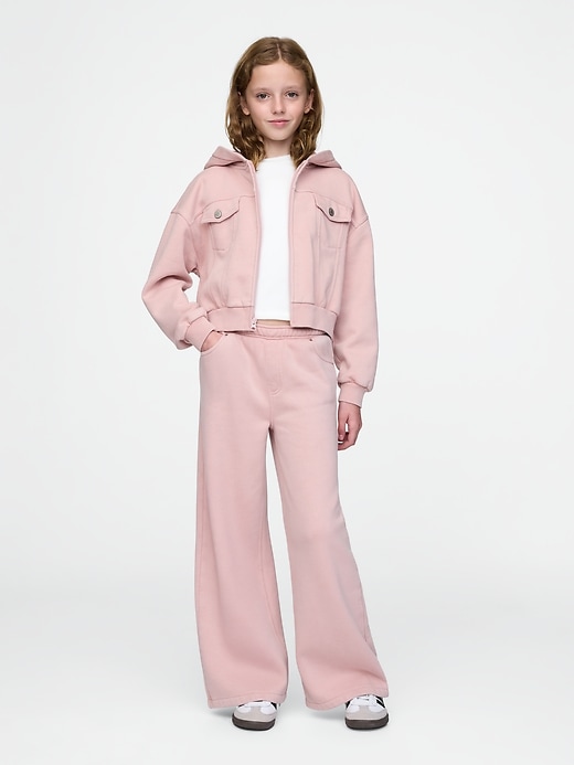 Image number 3 showing, Kids VintageSoft Crop Zip Hoodie