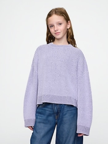 Kids Boxy Crewneck Sweater