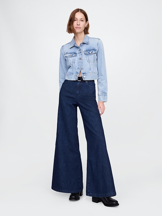 Image number 1 showing, High Rise Wide Flare Jeans