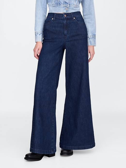 Image number 2 showing, High Rise Wide Flare Jeans
