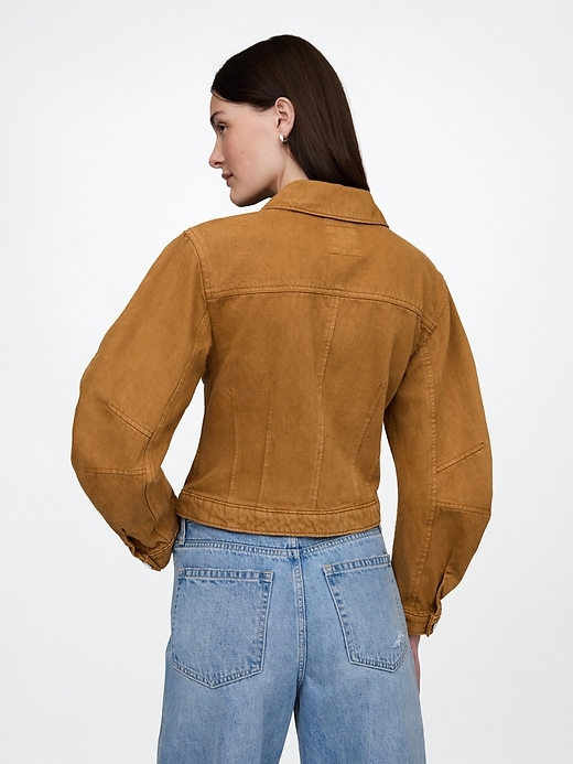 Image number 3 showing, Barrel-Sleeve Crop Jacket