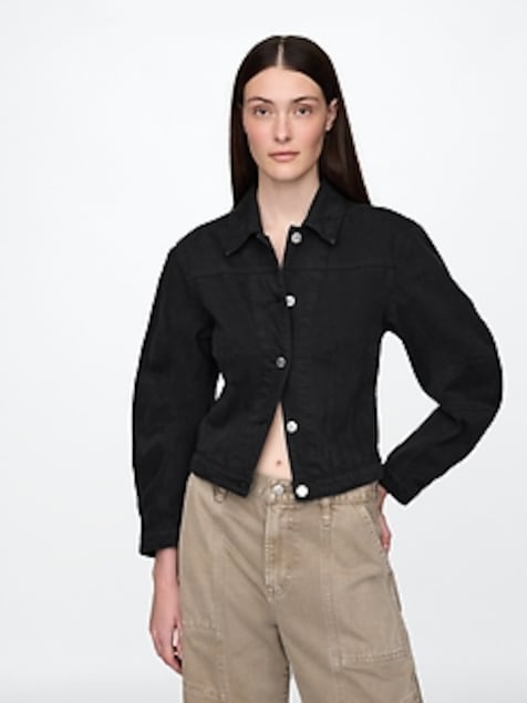 Barrel-Sleeve Cropped Jacket