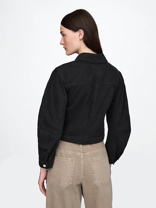 Image number 3 showing, Barrel-Sleeve Crop Jacket