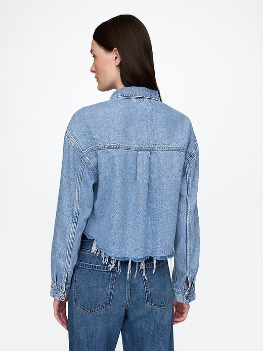 Image number 3 showing, UltraSoft Icon Denim Crop Jacket