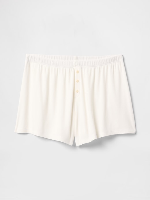 Image number 3 showing, Mini Rib Relaxed PJ Shorts