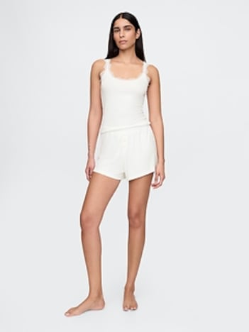 Mini Rib Relaxed PJ Shorts