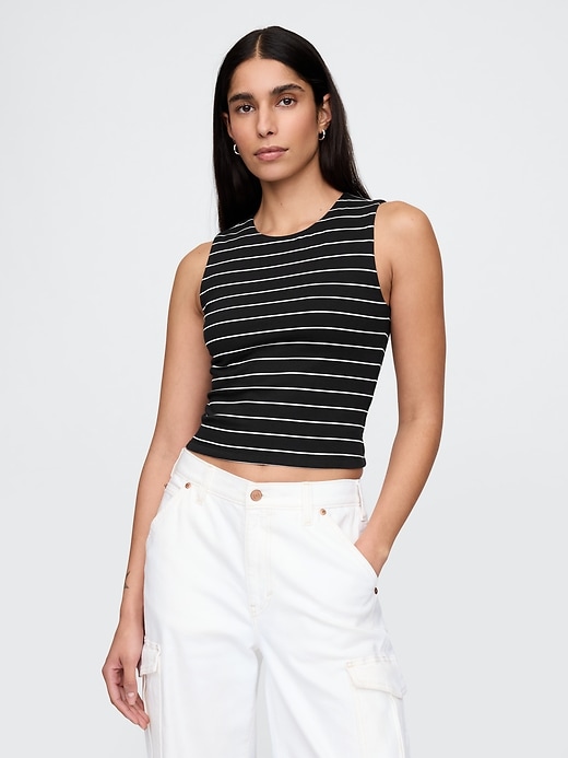 Image number 1 showing, CloseKnit Jersey Crop Tank Top