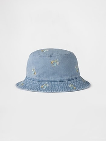 Baby & Toddler Floral Denim Bucket Hat