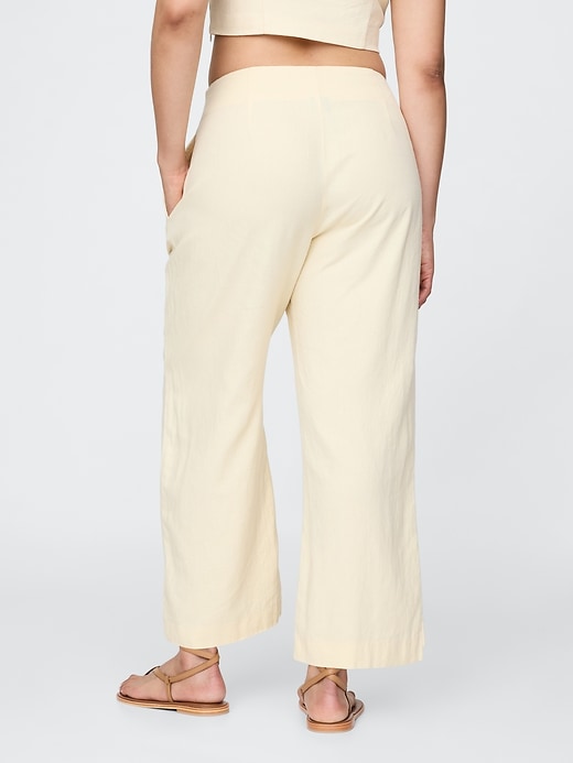 Image number 6 showing, Linen-Blend Relaxed Straight Ankle Pants
