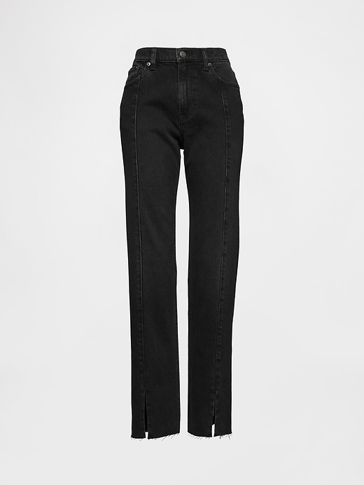 Image number 5 showing, High Rise Split-Hem '90s Straight Jeans