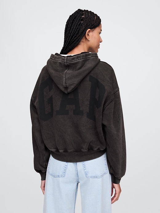 Image number 2 showing, VintageSoft Crop Logo Hoodie