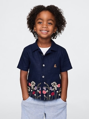 Baby & Toddler Linen-Cotton Cabana Shirt