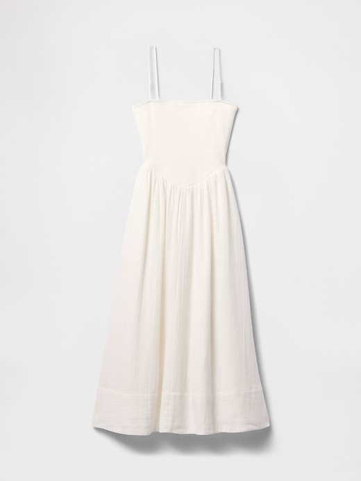 Image number 7 showing, Cotton Gauze Mixed Media Maxi Dress