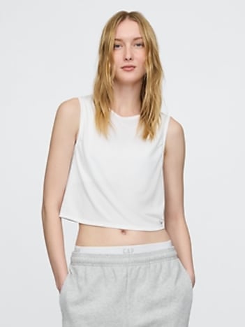 GapFit Breathe Cropped Muscle Tank Top