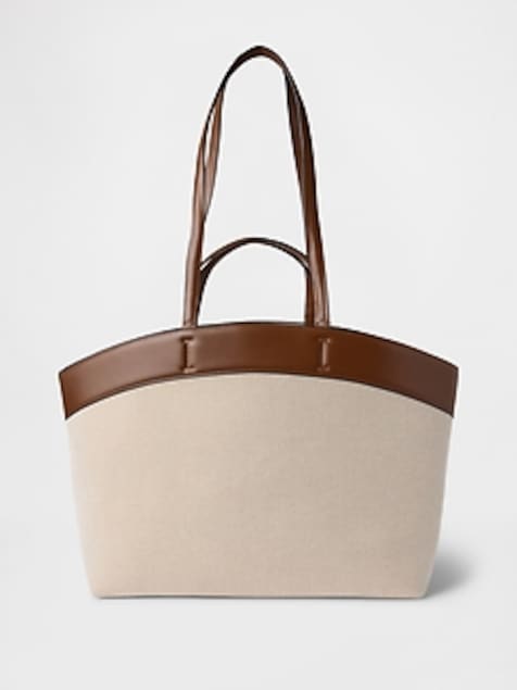 East-West Canvas Tote Bag