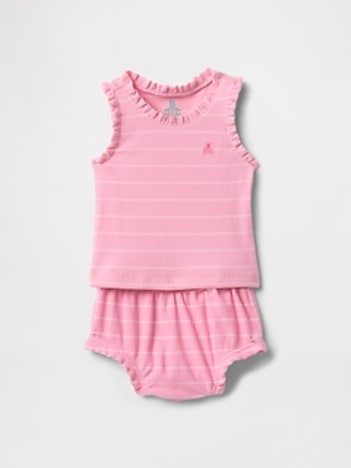 Baby TinyRib Ruffle Outfit Set