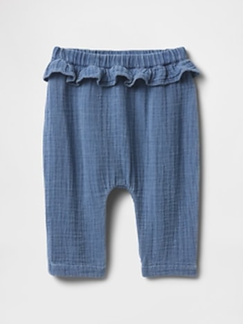 Baby Crinkle Gauze Ruffle Pants