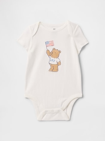 Baby Brannan Bear Americana Logo Bodysuit