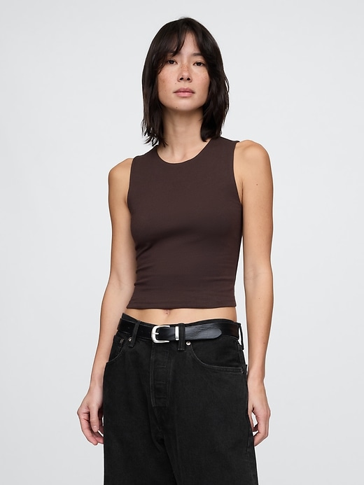 Image number 1 showing, CloseKnit Jersey Crop Tank Top