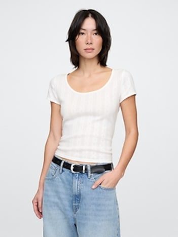Pointelle Top