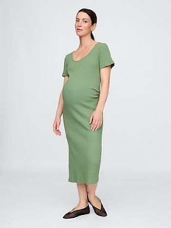 Maternity Rib Midi Dress