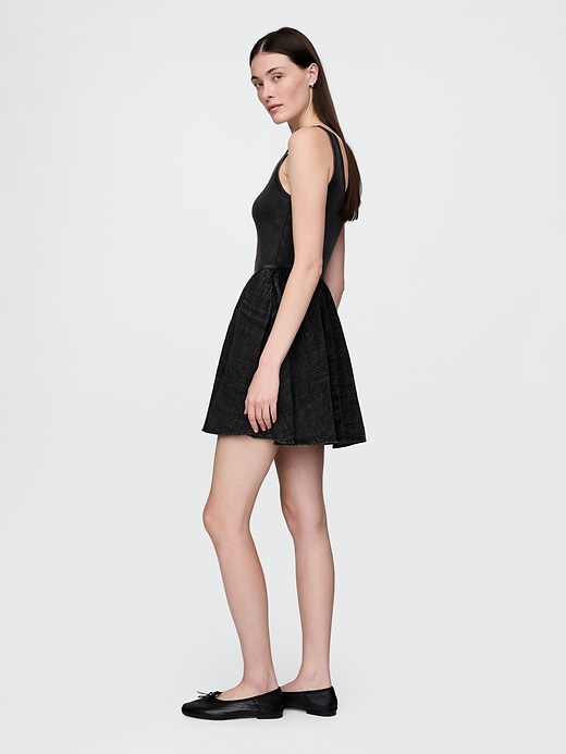 Image number 3 showing, Cotton Gauze Mixed Media Mini Tank Dress