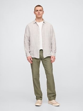 Linen-Cotton Khakis