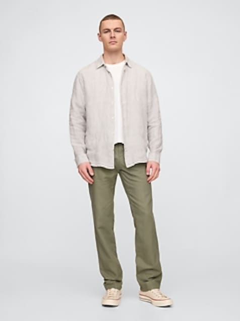 Linen-Cotton Khakis