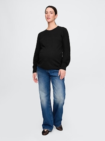 Maternity Lightweight CashSoft Pointelle Sweater