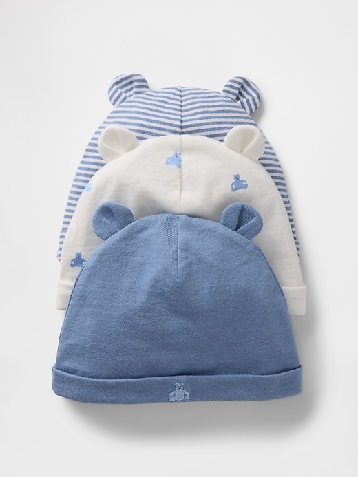 Image number 1 showing, Baby First Favorites Organic Cotton Beanie (3-Pack)