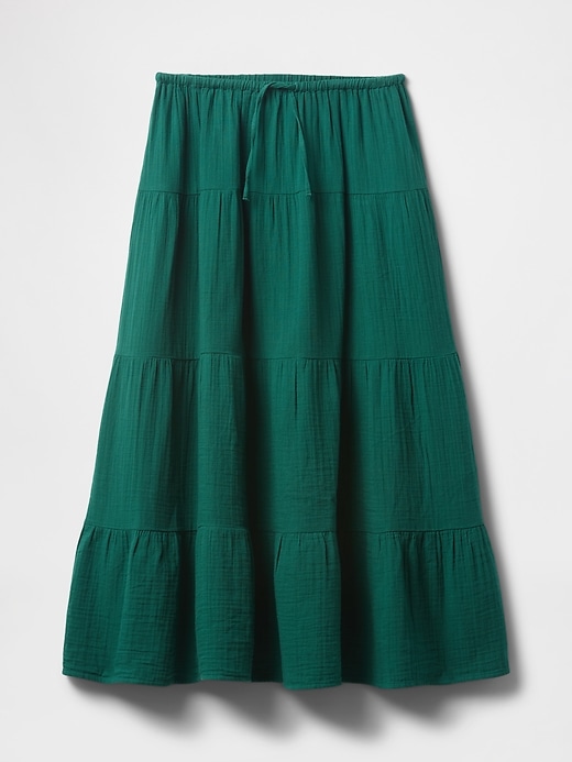 Image number 5 showing, Cotton Gauze Tiered Maxi Skirt
