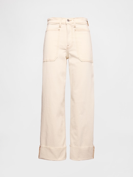 Image number 5 showing, High Rise Stride Wide-Leg Ankle Jeans