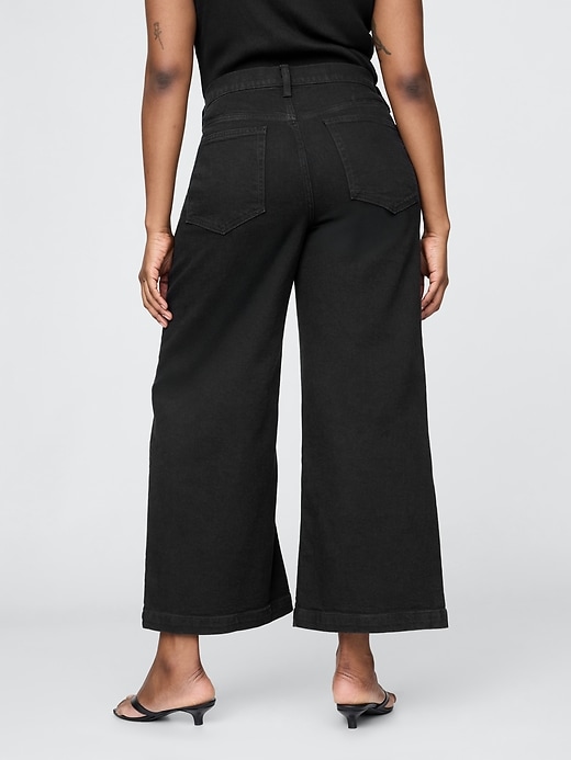 Image number 6 showing, High Rise Stride Wide-Leg Ankle Jeans