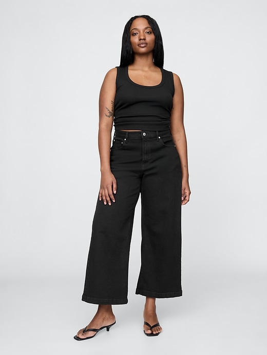 Image number 5 showing, High Rise Stride Wide-Leg Ankle Jeans