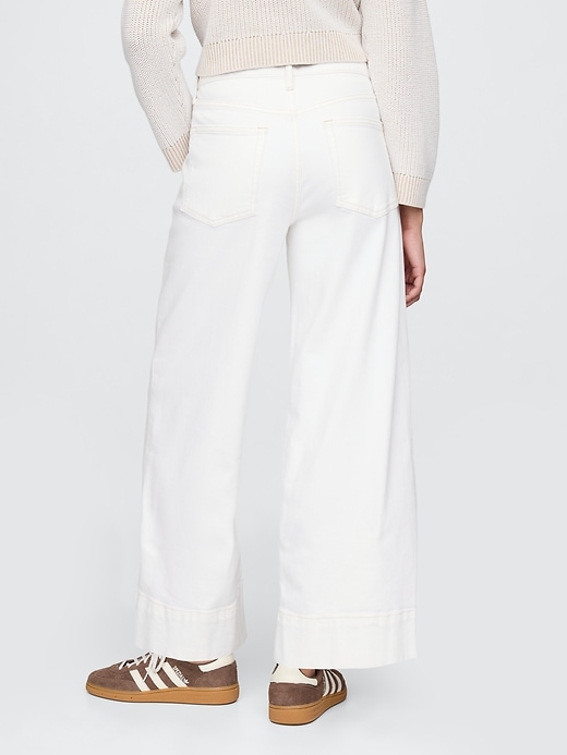 Image number 4 showing, High Rise Stride Wide-Leg Ankle Jeans