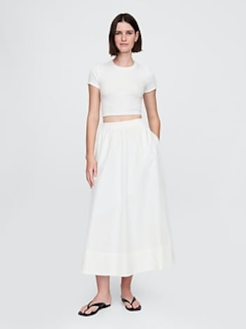 Poplin Maxi Skirt