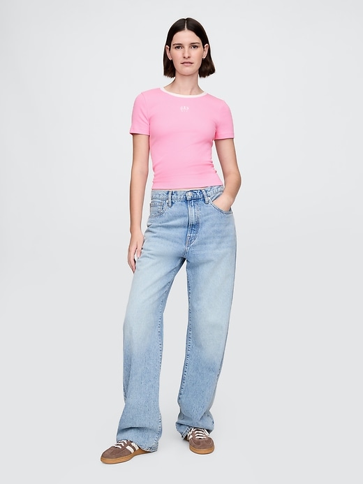 Image number 3 showing, Modern Logo Crop T-Shirt