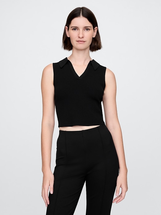Image number 1 showing, Rib Sweater Crop Tank Top